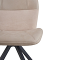 Ramiro Faux Suede Swivel Dining Chair Mink from Roseland Furniture