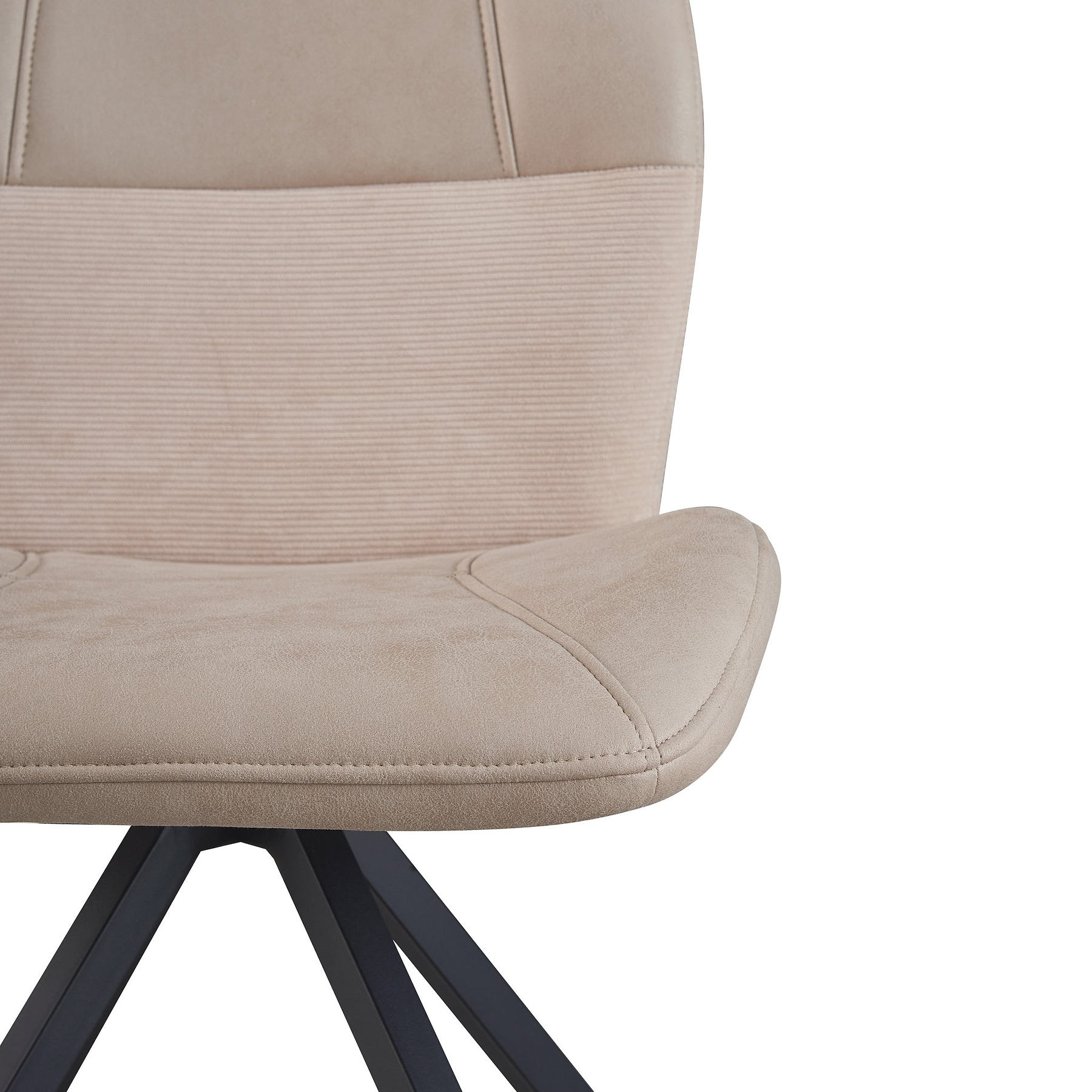 Ramiro Faux Suede Swivel Dining Chair Mink from Roseland Furniture
