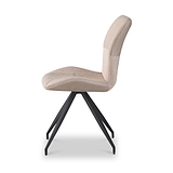 Ramiro Faux Suede Swivel Dining Chair Mink from Roseland Furniture