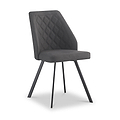 Camillo Quilted Back Dining Chair Charcoal from Roseland Furniture