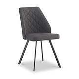 Camillo Quilted Back Dining Chair Charcoal from Roseland Furniture