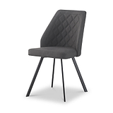 Camillo Quilted Back Dining Chair Charcoal from Roseland Furniture