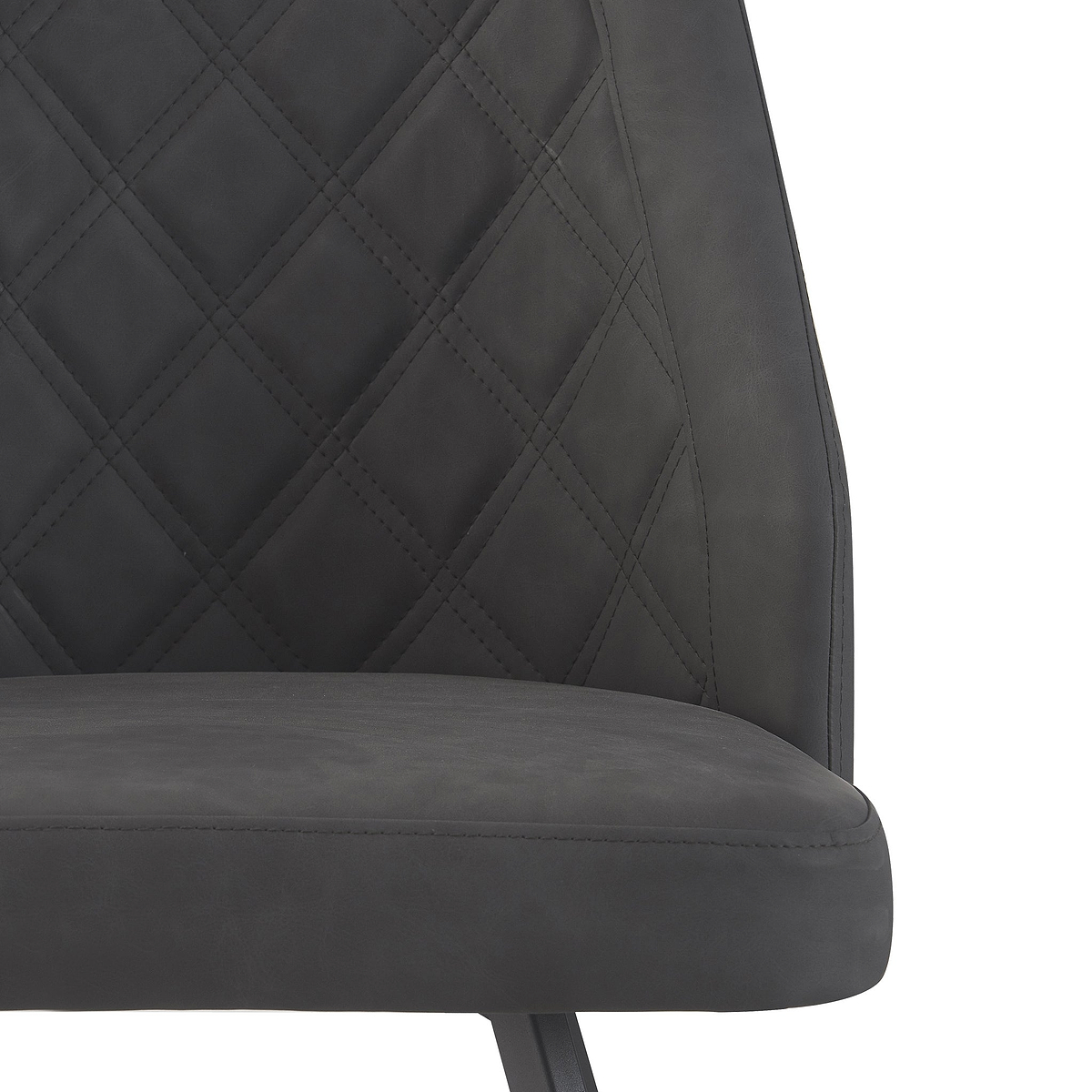 Camillo Quilted Back Dining Chair Charcoal from Roseland Furniture