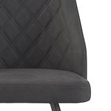 Camillo Quilted Back Dining Chair Charcoal from Roseland Furniture