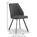 Camillo Quilted Back Dining Chair Charcoal from Roseland Furniture