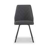Camillo Quilted Back Dining Chair Charcoal from Roseland Furniture