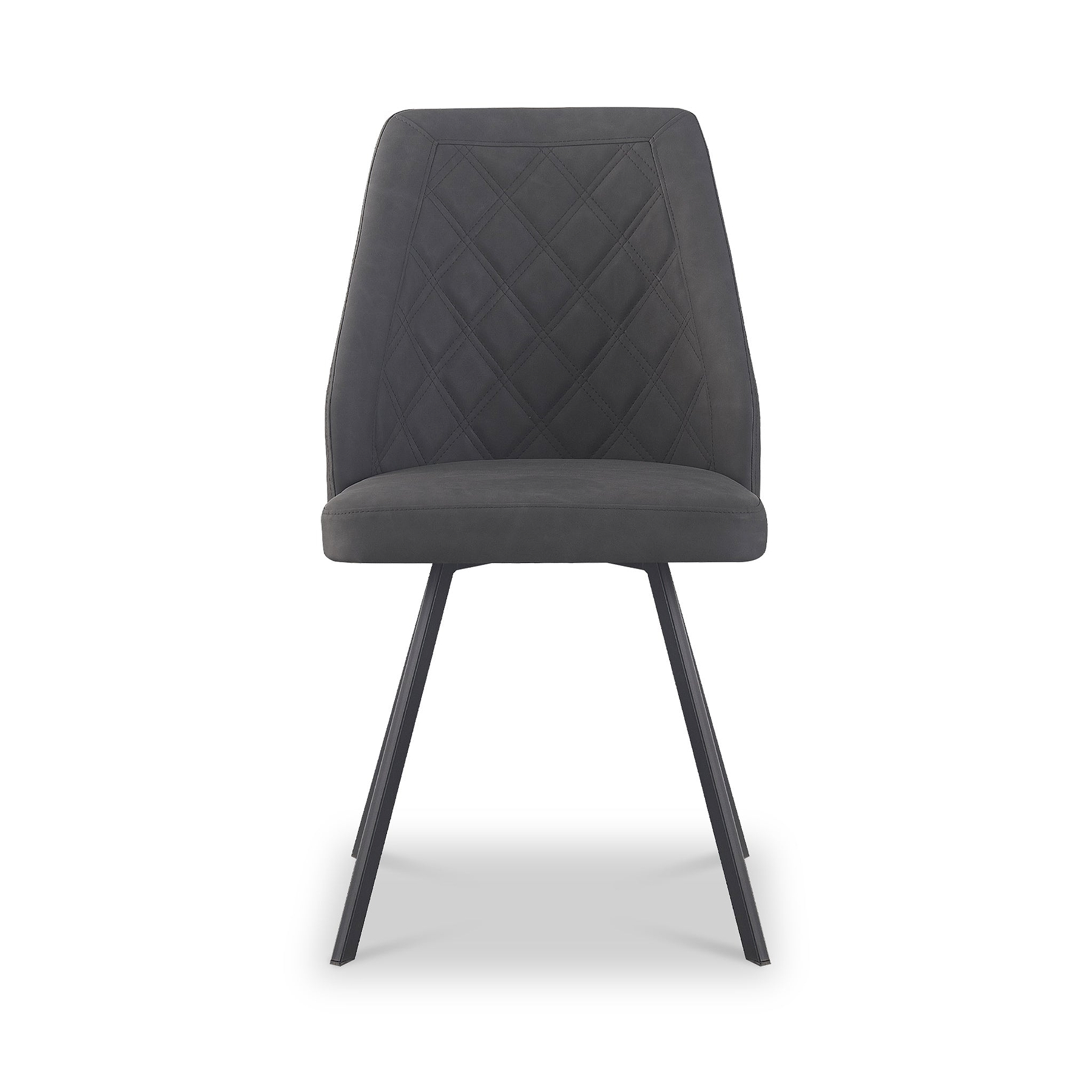 Camillo Quilted Back Dining Chair Charcoal from Roseland Furniture