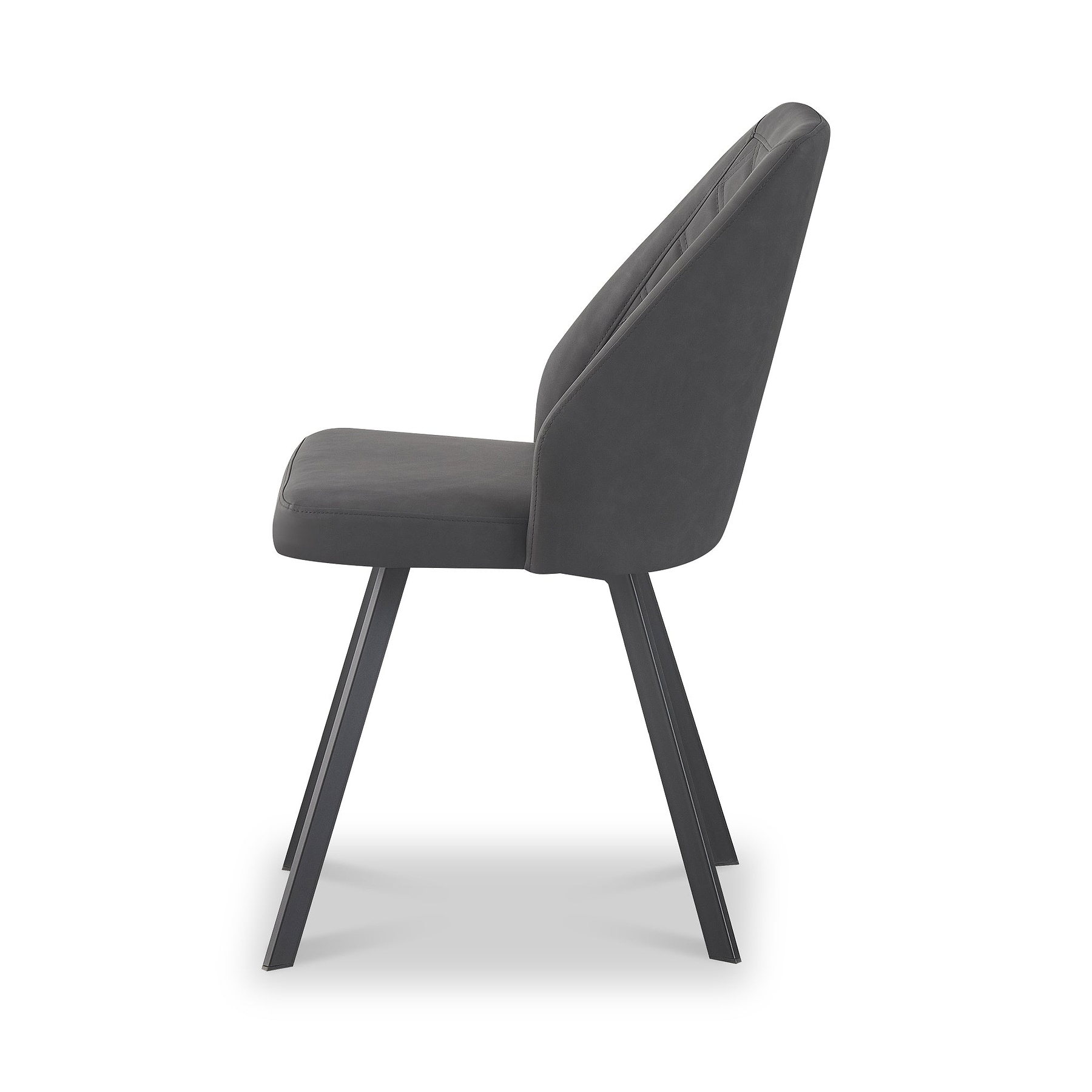 Camillo Quilted Back Dining Chair Charcoal from Roseland Furniture
