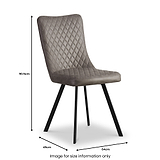 Galaxy Faux Leather Dining Chair from Roseland Furniture
