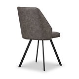 Callington Dark Grey Faux Leather Dining Chair from Roseland Furniture