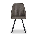 Callington Dark Grey Faux Leather Dining Chair from Roseland Furniture