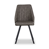 Callington Dark Grey Faux Leather Dining Chair from Roseland Furniture