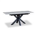 Hurley 120 160cm Extending Dining Table White Marble from Roseland Furniture