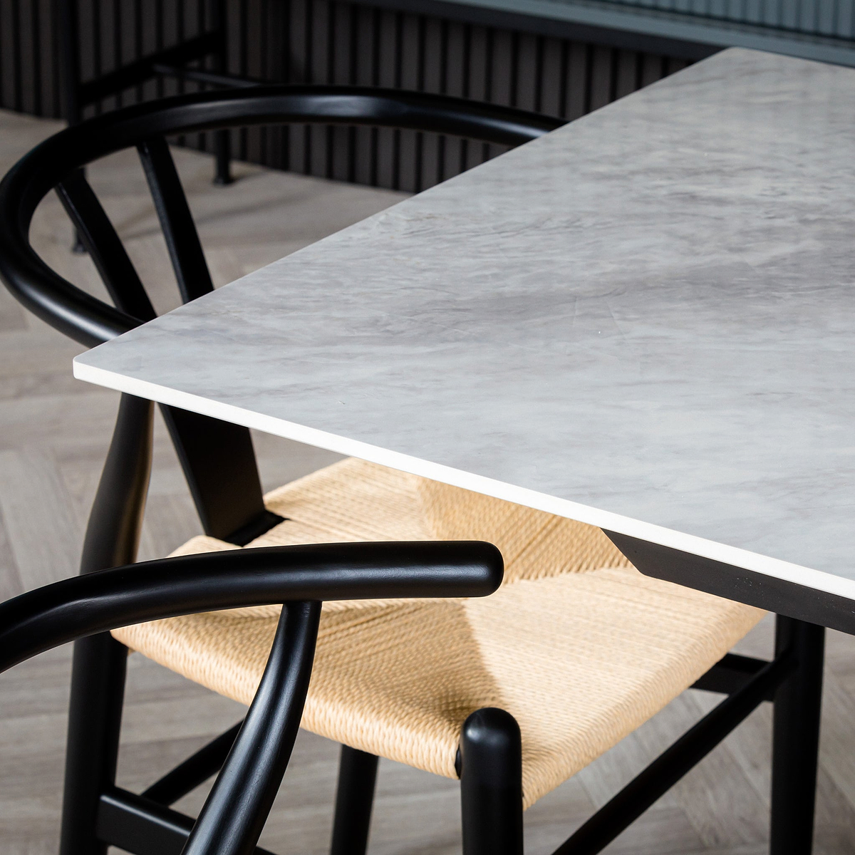 Hurley 120 160cm Extending Dining Table White Marble from Roseland Furniture