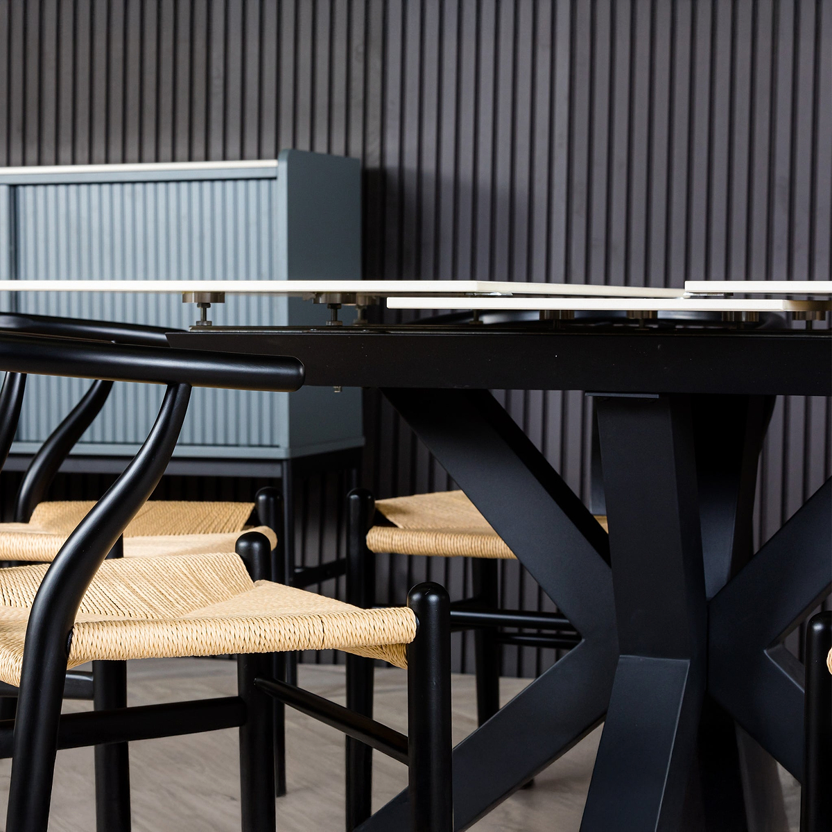 Hurley 120 160cm Extending Dining Table White Marble from Roseland Furniture