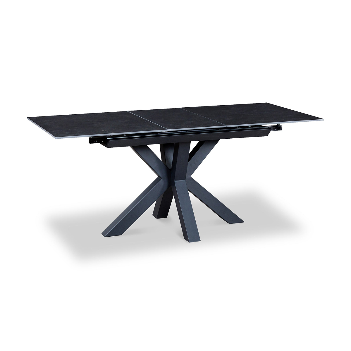 Hurley 120 160cm Extending Dining Table Dark Grey from Roseland Furniture