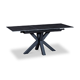 Hurley 120 160cm Extending Dining Table Dark Grey from Roseland Furniture
