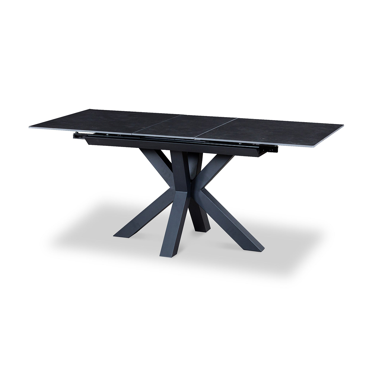 Hurley 120 160cm Extending Dining Table Dark Grey from Roseland Furniture