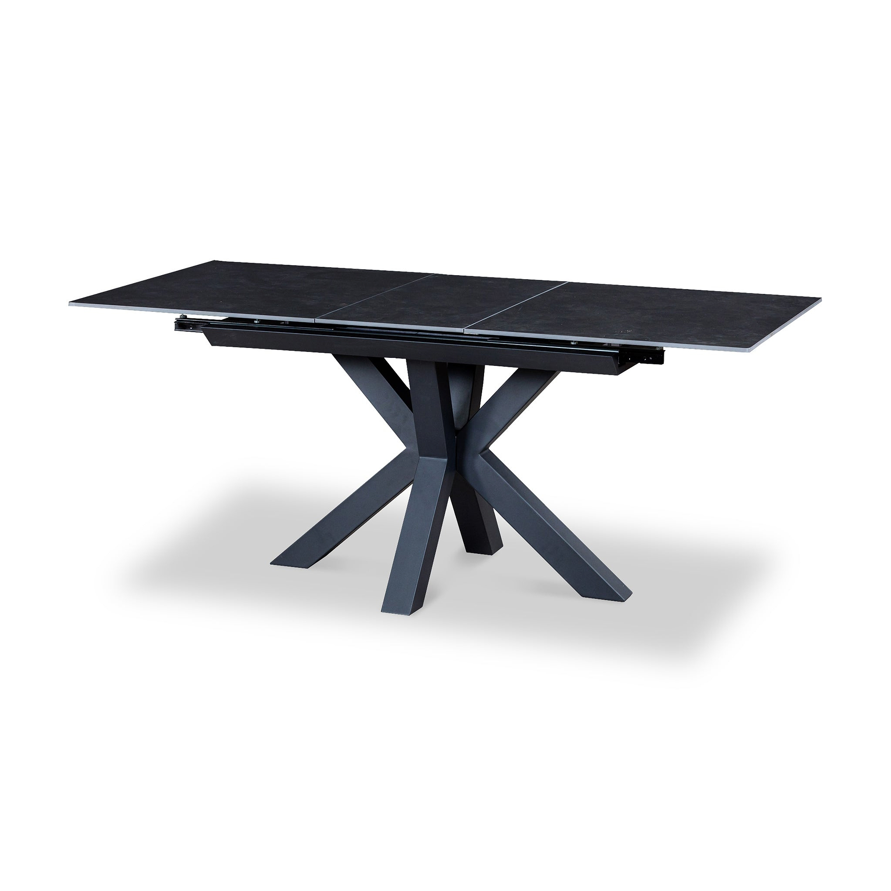Hurley 120 160cm Extending Dining Table Dark Grey from Roseland Furniture