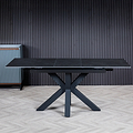Hurley 120 160cm Extending Dining Table Dark Grey from Roseland Furniture