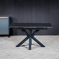 Hurley 120 160cm Extending Dining Table Dark Grey from Roseland Furniture