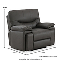 Cooper Tech Dual Power Recliner Armchair Charcoal from Roseland Furniture