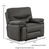 Cooper Tech Dual Power Recliner Armchair Charcoal from Roseland Furniture