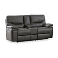 Cooper Tech Dual Power Recliner 2 Seater Sofa with Console Charcoal from Roseland Furniture