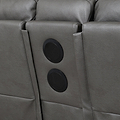 Cooper Tech Dual Power Recliner 2 Seater Sofa with Console Charcoal from Roseland Furniture