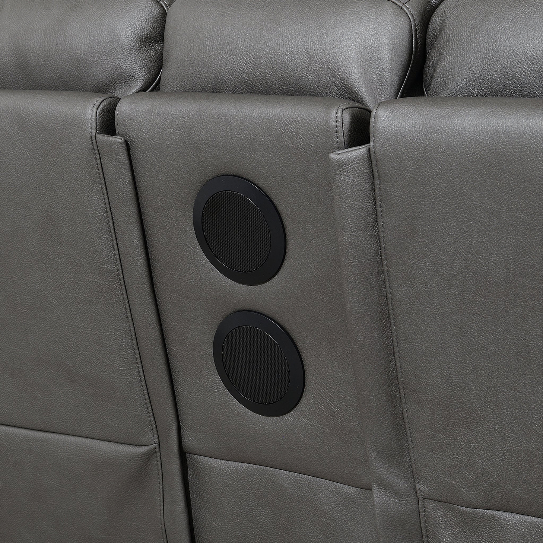 Cooper Tech Dual Power Recliner 2 Seater Sofa with Console Charcoal from Roseland Furniture