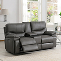 Cooper Tech Dual Power Recliner 2 Seater Sofa with Console Charcoal from Roseland Furniture