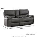 Cooper Tech Dual Power Recliner 2 Seater Sofa with Console Charcoal from Roseland Furniture
