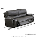 Cooper Tech Dual Power Recliner 3 Seater Sofa Charcoal from Roseland Furniture