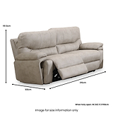 Cooper Tech Dual Power Recliner 2 Seater Sofa with Console Stone from Roseland Furniture