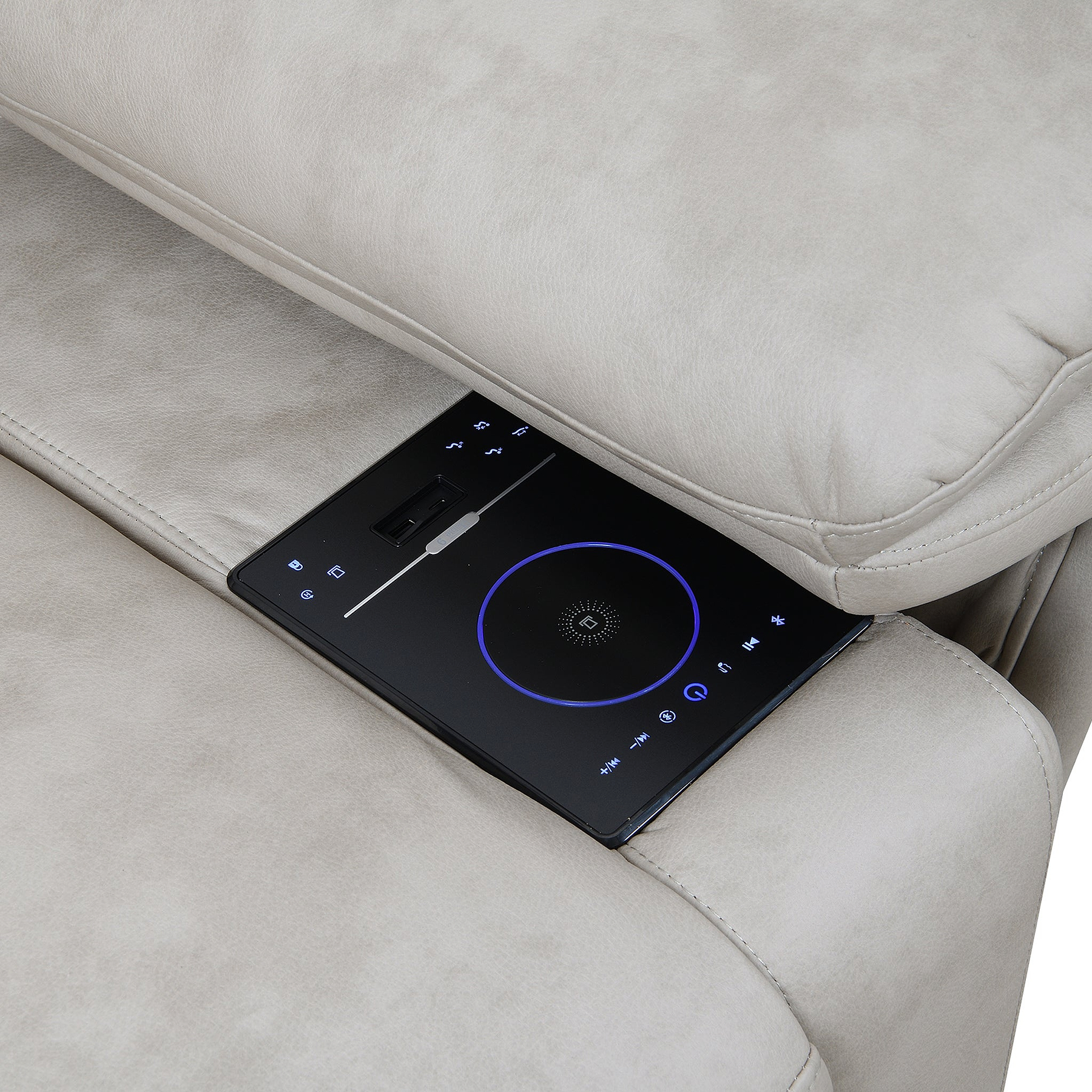 Cooper Tech Dual Power Recliner with Stone from Roseland Furniture