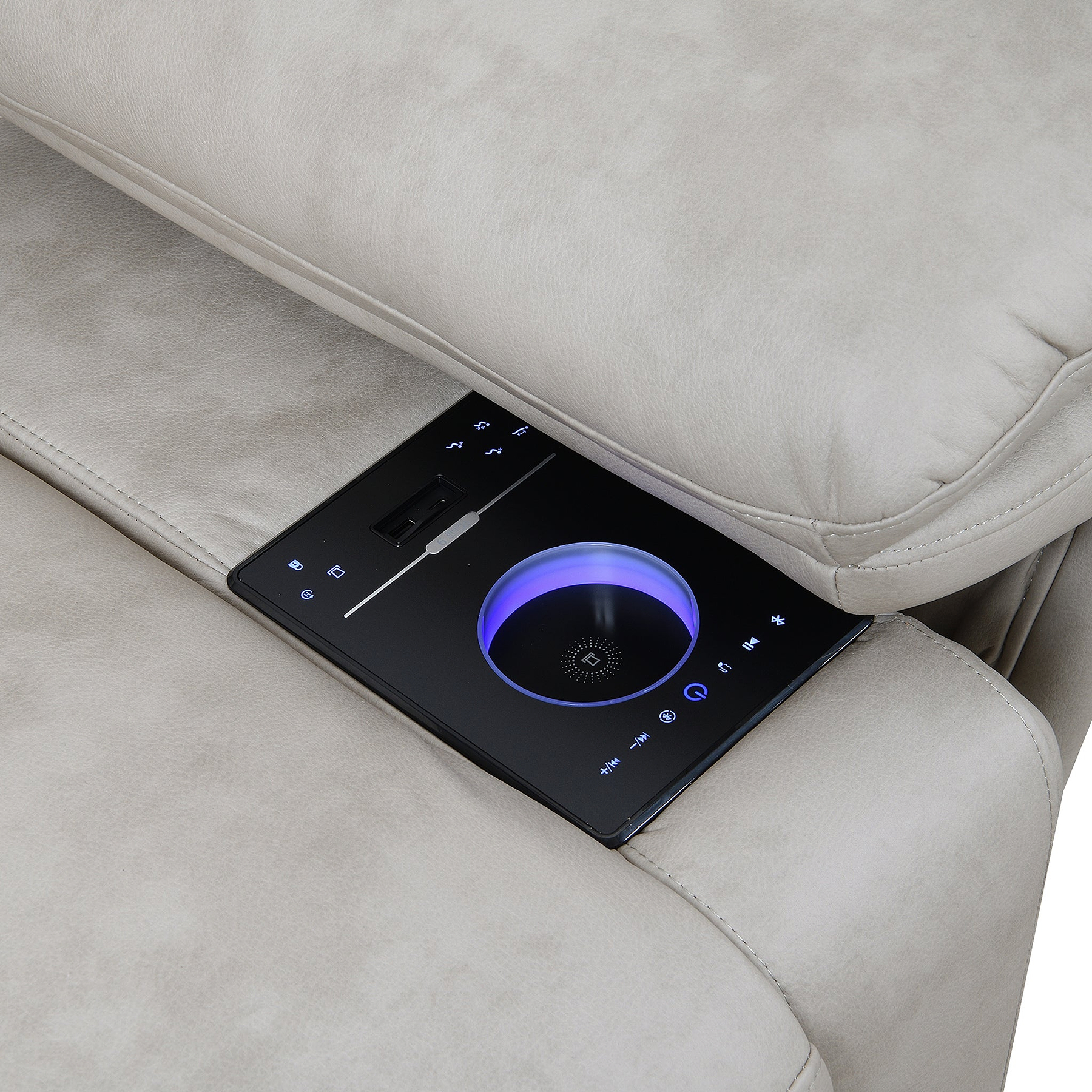 Cooper Tech Dual Power Recliner Stone from Roseland Furniture