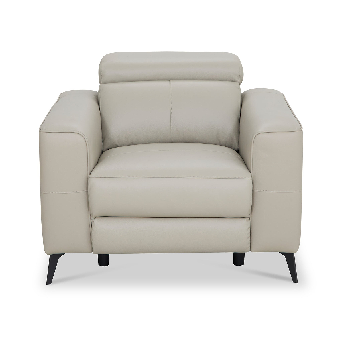 Radford Leather Dual Power Recliner Armchair Frost Grey from Roseland Furniture