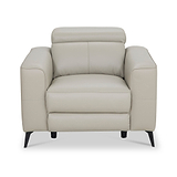Radford Leather Dual Power Recliner Armchair Frost Grey from Roseland Furniture