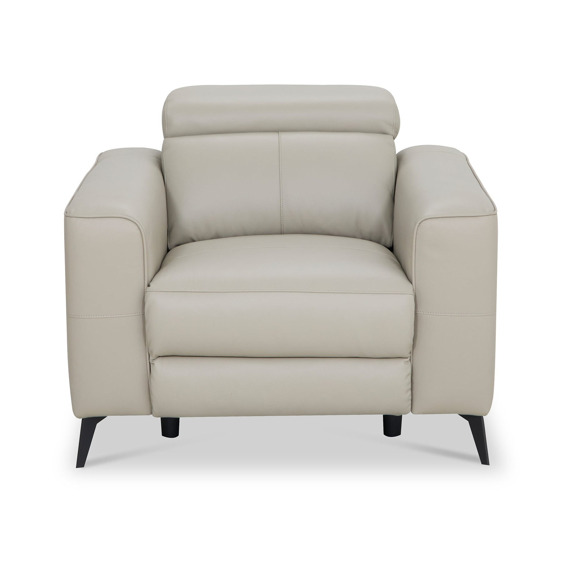 Radford Leather Dual Power Recliner Armchair Frost Grey from Roseland Furniture