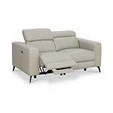 Radford Leather Dual Power Recliner 2 Seater Sofa Frost Grey from Roseland Furniture