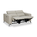 Radford Leather Dual Power Recliner 2 Seater Sofa Frost Grey from Roseland Furniture
