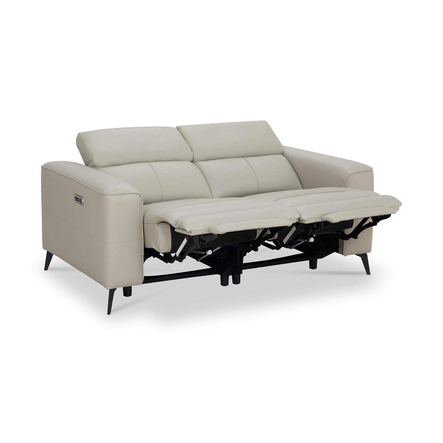 Radford Leather Dual Power Recliner 2 Seater Sofa Frost Grey from Roseland Furniture