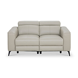 Radford Leather Dual Power Recliner 2 Seater Sofa Frost Grey from Roseland Furniture