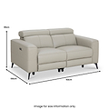 Radford Leather Dual Power Recliner 2 Seater Sofa Frost Grey from Roseland Furniture