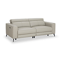 Radford Leather Dual Power Recliner 3 Seater Sofa Frost Grey from Roseland Furniture