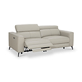 Radford Leather Dual Power Recliner 3 Seater Sofa Frost Grey from Roseland Furniture