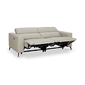 Radford Leather Dual Power Recliner 3 Seater Sofa Frost Grey from Roseland Furniture
