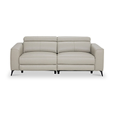 Radford Leather Dual Power Recliner 3 Seater Sofa Frost Grey from Roseland Furniture