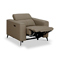 Radford Leather Dual Power Recliner Armchair Taupe from Roseland Furniture