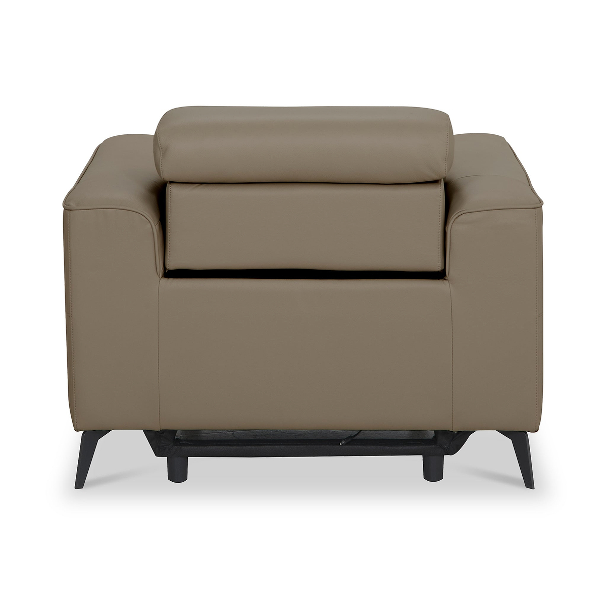 Radford Leather Dual Power Recliner Armchair Taupe from Roseland Furniture